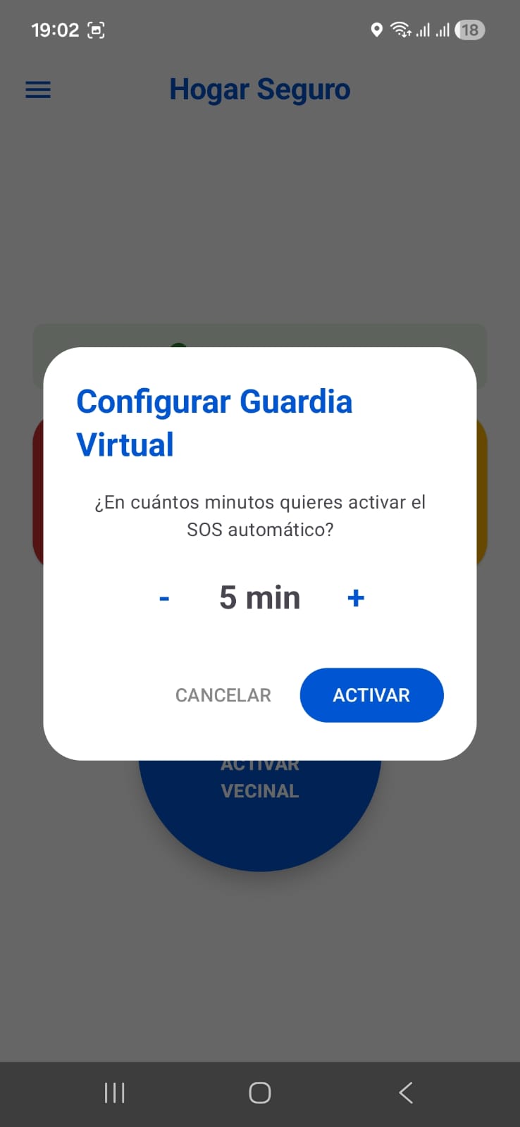 App Hogar Seguro Botón